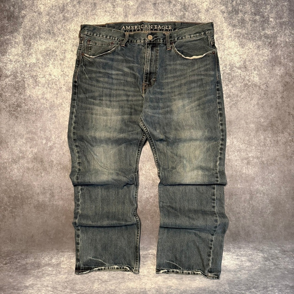 American Eagle Relaxed Fit Jeans Mens 38x32 Blue Denim Straight Leg 100% Cotton